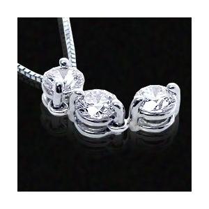 ペンダントネックレス あすつく 鑑別書付 pt900 1.0ct スリーストーン