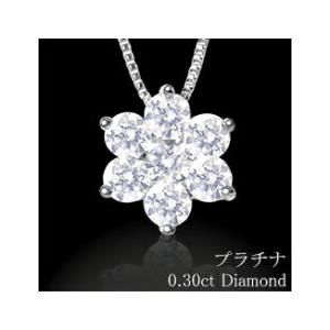 ペンダントネックレス あすつく【完全無色透明Fカラー】pt900 0.3ct