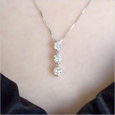 ペンダントネックレス あすつく 大特価 K18YG PG WG 0.2ct プチ