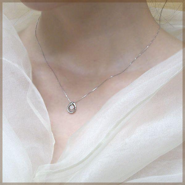 ペンダントネックレス K18YG PG WG pt900 0.08ct ダイヤモンド 