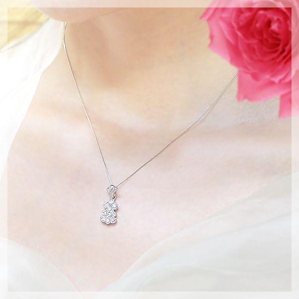 ペンダントネックレス【完全無色透明Fカラー】pt900 0.52ct テン 