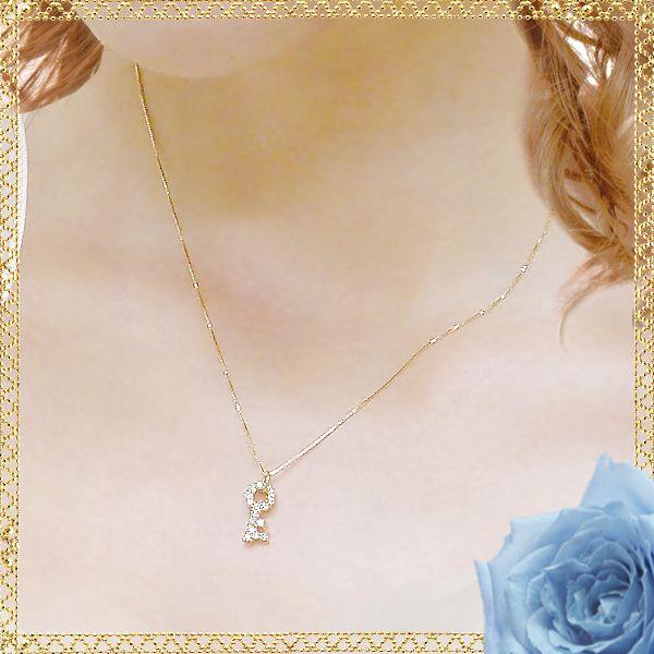 ペンダントネックレス あすつく K18YG PG WG 0.23ct 鍵 ダイヤモンド 