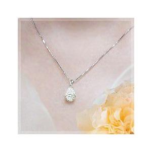 ペンダントネックレス 中央宝石研究所 鑑定書 pt900 1.0ct ペアシェイプダイヤモンド 大粒雫 1カラットダイヤモンド SI〜VVSクラス H〜Dカラー