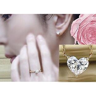ペンダントネックレス pt900 0.5ct ハートカット ダイヤモンド