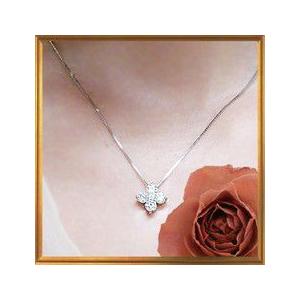 ペンダントネックレス あすつく pt900 1.0ct フラワーダイヤモンド
