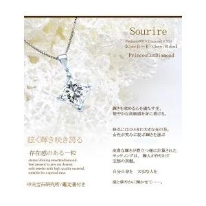 ペンダントネックレス 中央宝石研究所 鑑定書 pt900 0.5ctUP
