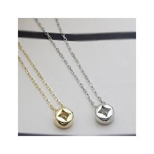 ペンダントネックレス K18YG PG WG 0.5ct 一粒ダイヤモンド ペンダント  