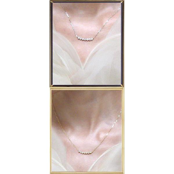 ペンダントネックレス PT900 0.23ct ライン ダイヤモンド『Line