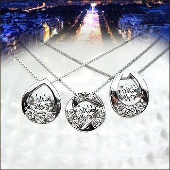 ペンダントネックレス あすつく H&C鑑別カード付 18PG WG 0.2ct 