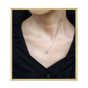 ペンダントネックレス あすつく H&C鑑別カード付 18PG WG 0.2ct 