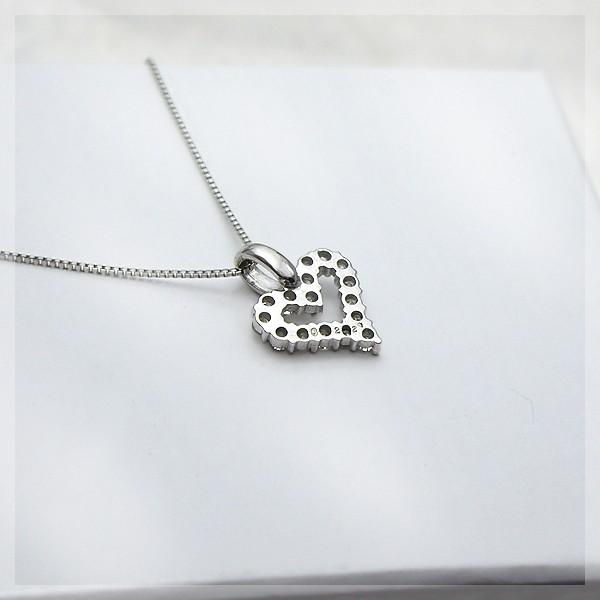 ペンダントネックレス あすつく Pt900 0.22ct オープンハート