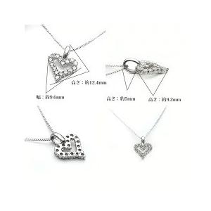 ペンダントネックレス あすつく Pt900 0.22ct オープンハート