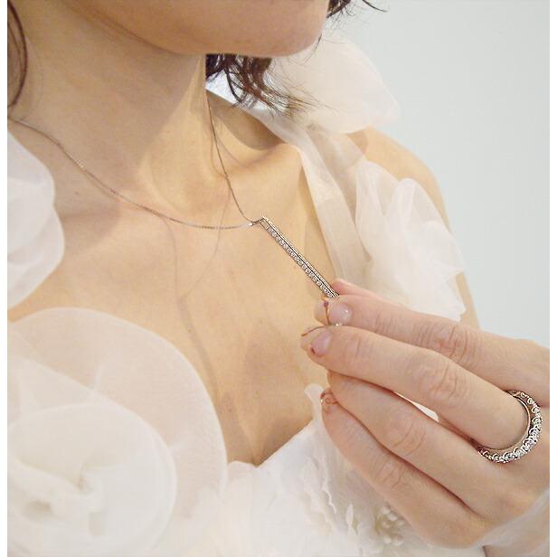 ペンダントネックレス K18YG PG WG 1.0ct ダイヤモンド エタニティ 