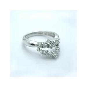 ダイヤモンドリング pt900 pt950 0.5ct ティアラ ピンキーリング SI