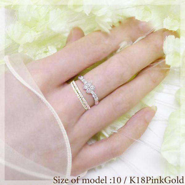ダイヤモンドリング【完全無色透明Fカラー】K18YG PG WG 0.5ct 
