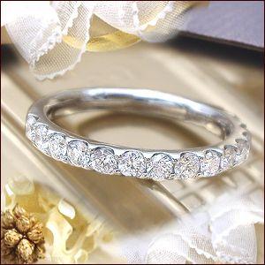 ダイヤモンドリング【完全無色透明Fカラー・高級台座無垢使用】pt950 0.77ct エタニティリング『Eternity』SIクラス F〜Dカラー 無色透明 GOOD〜VERYGOOD_1