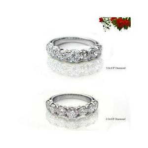 ダイヤモンドリング pt950 3.0ct グラデーション エタニティリング SI