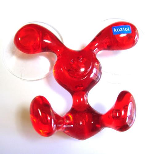 ドイツ Koziol (コジオル)社 BUNNY タオルフック レッド : 正規輸入