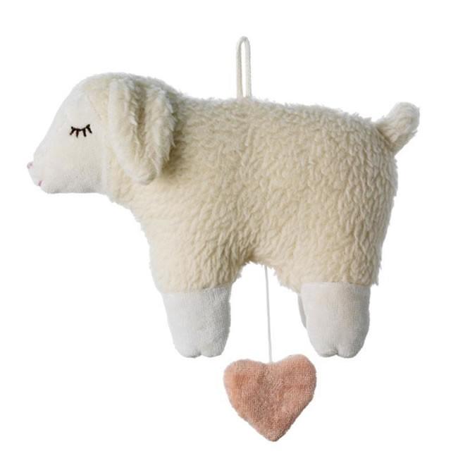 【プップ さま】* antique sheep ✵ * 鈴をつけた小さな 羊さん ぬいぐるみ オルゴール こひつじ 【ゼンガー/SENGER】 センガー