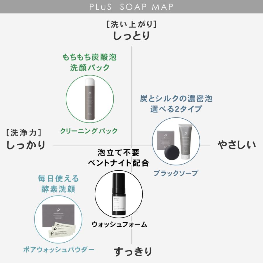 290円OFFクーポン 洗顔 メンズ 泡で出てくる 洗顔フォーム 毛穴 角質 スキンケア PLuS / プリュ ウォッシュフォーム 100ml｜luire｜14