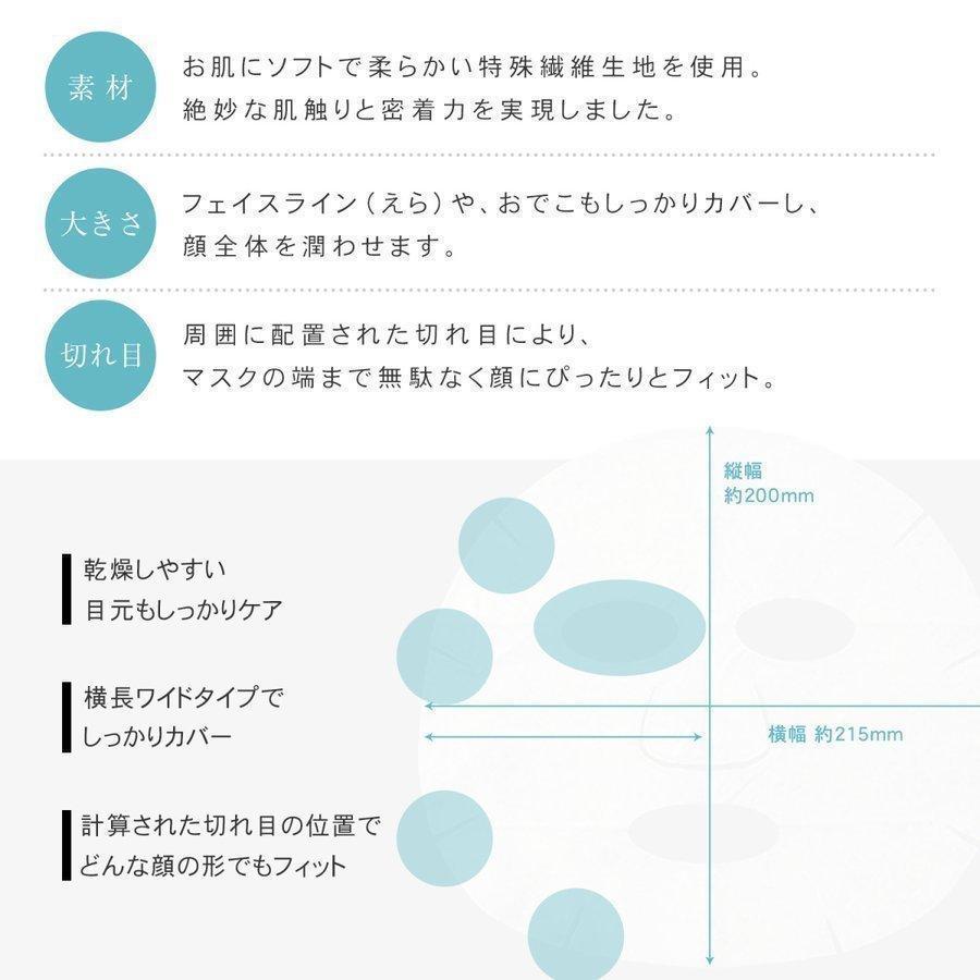 パック シートマスク 保湿 シートパック 大容量 PLuS / プリュ プラセンタ モイスチュアマスク 35枚入 ローズ＆ラベンダーの香り｜luire｜05