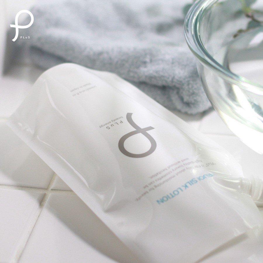 化粧水 大容量 1000ml 保湿化粧水 セラミド配合 詰め替え セット [PLuS/プリュ] うるおい シルクローション 500ml×２ [パウチタイプ] ポイント利用 | PLuS（コスメ） | 12