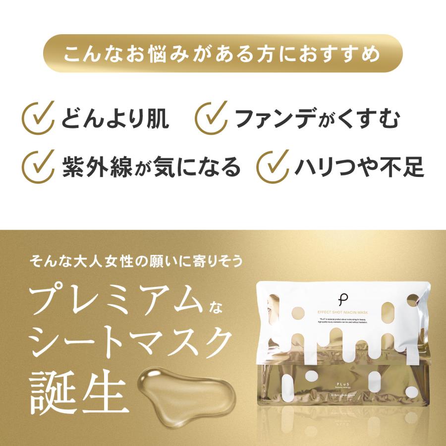 PLuS（プリュ） パック 大容量 ナイアシンアミド グルタチオン シート