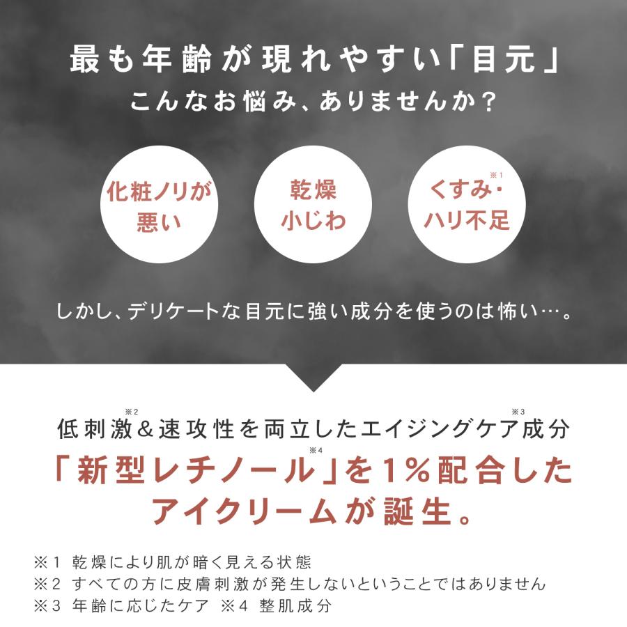 アイクリーム レチノール 60代 50代 くま 目元 たるみ プリュ レチノール リペア アイクリーム 15g ポイント利用 3点セット | PLuS（コスメ） | 01