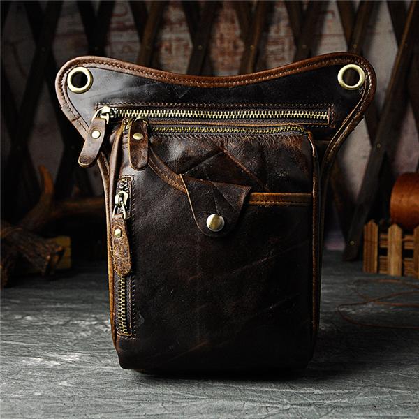 SALE! 牛革 レッグポーチ ウエストバッグ バイク用 本皮 ヒップ