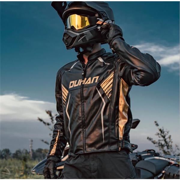 セール！ 秋冬 DUHAN バイクジャケット メンズ レディース 中綿脱着可 レーシングウエア フェイクレザー ライダースブルゾン ライディング