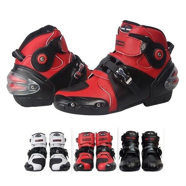 SALE!  レーシングシューズ メンズ　バイク用靴　ツーリング　男性　ライディンブーツ　ライディング　オートバイ　ショート　耐衝撃構造 の商品画像