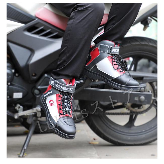 SALE! レーシングシューズ メンズ バイク用靴 ツーリング ライディン