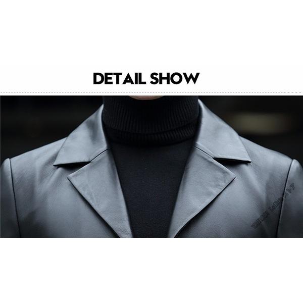 SALE レザー チェスターコート ジャケット メンズ スタイリッシュ 男性 通勤 ビジネス スリム カジュアル シンプル 体型カバー SALE! 本革 レザー チェスターコート ジャケット メンズ