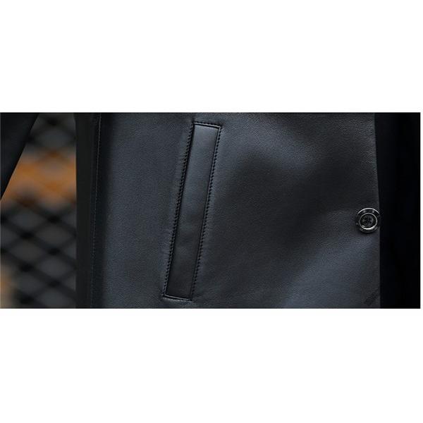 SALE! 本革 レザー チェスターコート ジャケット メンズ