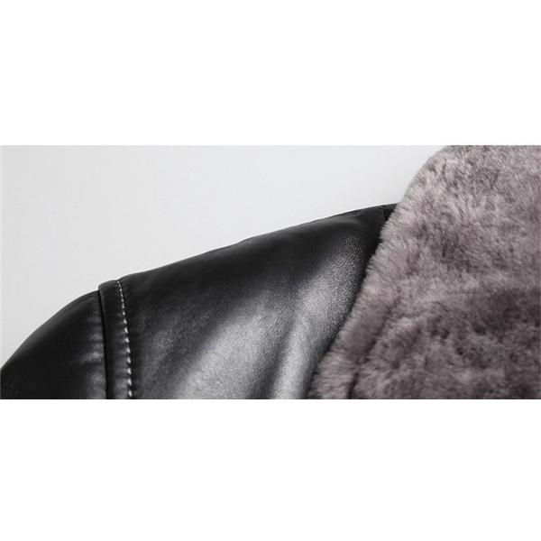 新品SALE! ラム革 シープスキン ムートンコート メンズ 男性 通勤