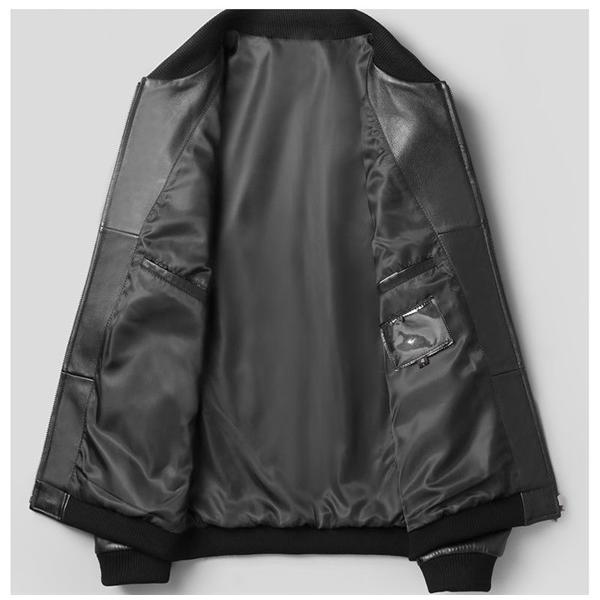 SALE! 本革 ジャケット スタジャン スタジアム ジャンパー 高級品 防寒