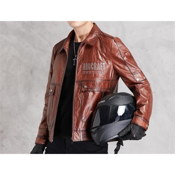 Sale 本革 ジャケット メンズ 牛皮 シングルライダース コート 格好いい 通勤 スタイリッシュ スリム カジュアル シンプル リアルレザー 高品質の激安