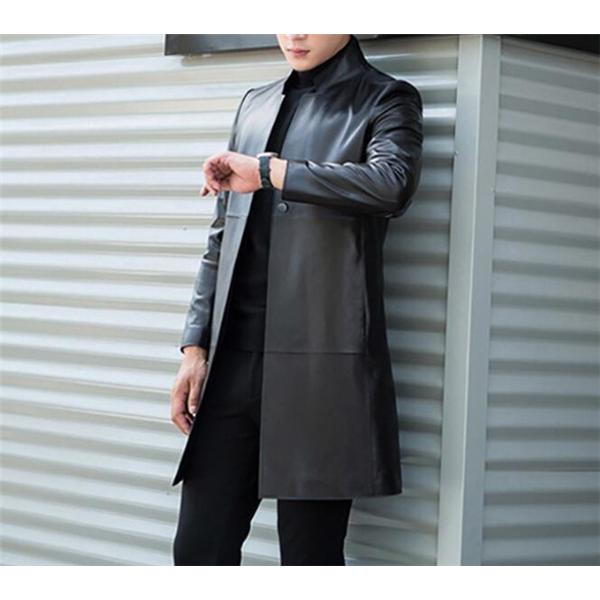 SALE! 本革 レザー コート ジャケット メンズ スタイリッシュ 通勤