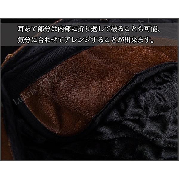 SALE！ベレー帽 メンズ 牛革 ハット 八角帽子 キャップ レザー 耳あて