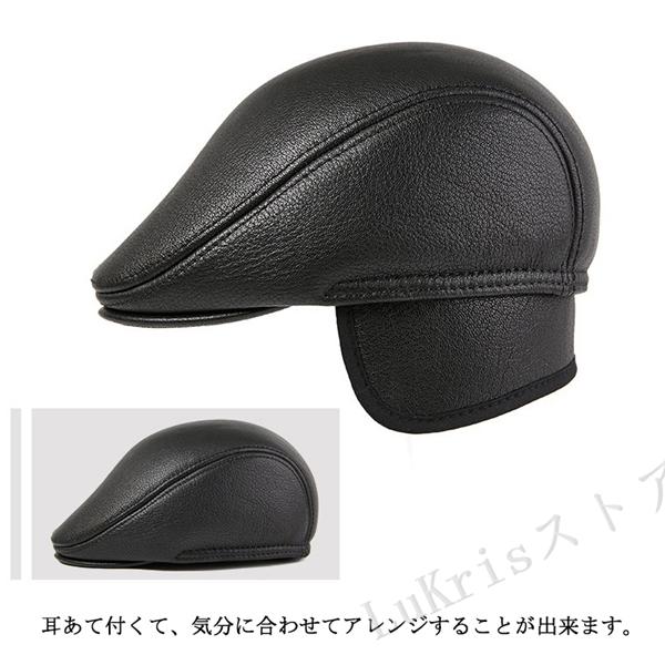 SALE！ 本革 ハンチング メンズ リアルレザー 帽子 レディース