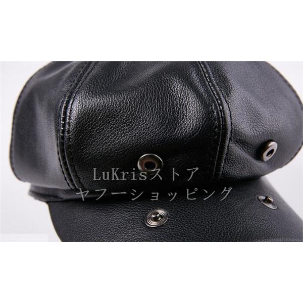 SALE！ 牛革 本革 八角帽子 メンズ レディース リアルレザー 男女兼用