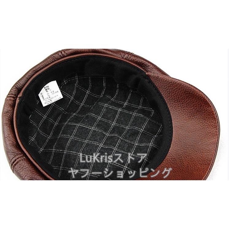 SALE！ 牛革 本革 八角帽子 メンズ レディース リアルレザー 男女兼用