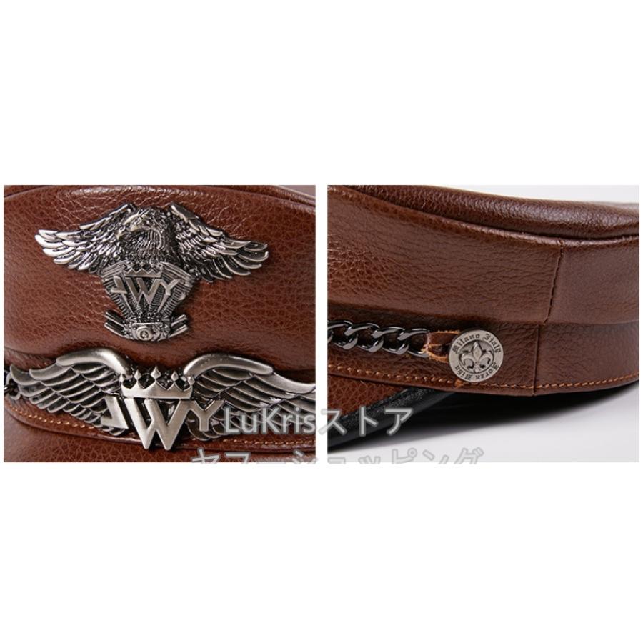 SALE！ 本革 マリンキャップ メンズ リアルレザー 帽子 レディース