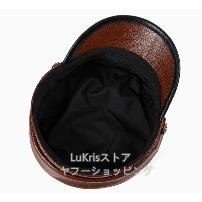 SALE！ 本革 マリンキャップ メンズ リアルレザー 帽子 レディース