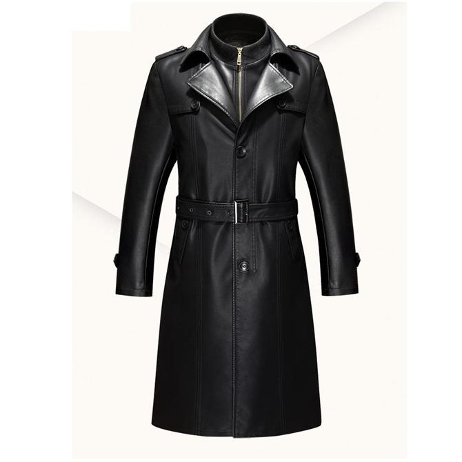 裏ボア トレンチコート メンズ 革 ２枚襟 ジャケット 通勤 レザーコート ダブル 秋 冬 ロング丈 ビジネス フォーマル 大きいサイズ 秋冬服 紳士服 Skjpum 002 Lukrisストア 通販 Yahoo ショッピング