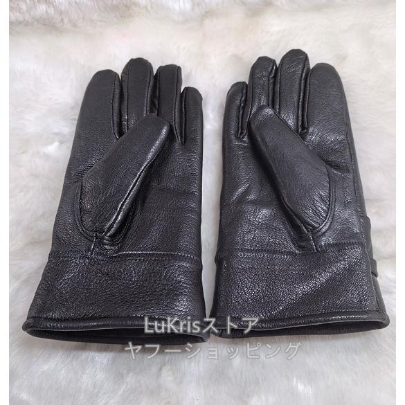 SALE！ 本革 手袋 裏ウール ボア ヤギ革 山羊革 フィンガーレス