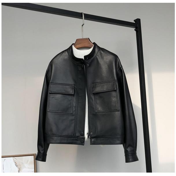 SALE! 本革 ジャケット レディース レザーコート ラム革 柔らかい皮 OL