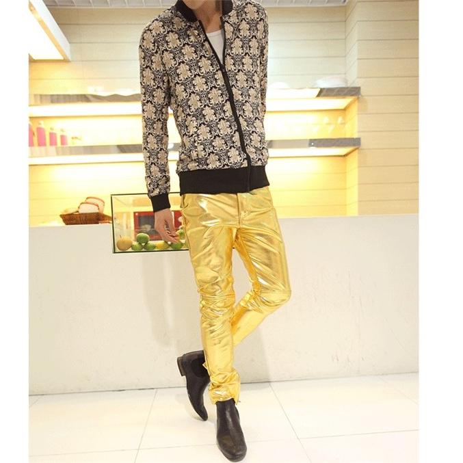 SALE! フェイクレザーパンツ メンズ レザーチャップス スキニー 合革