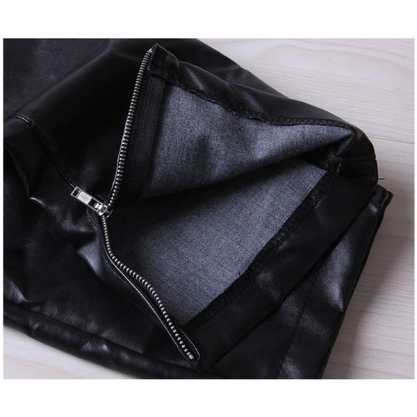 SALE! フェイクレザーパンツ メンズ レザーチャップス スキニー 合革