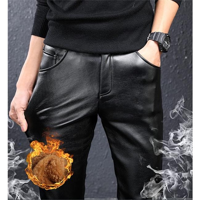 SALE! 裏ボア 裏起毛 フェイクレザーパンツ 革パンツ メンズ 皮パン